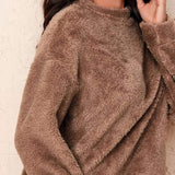 Women Long Sweater Fashion Plush Sweater Top
