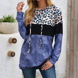 Women's Wear Leopard Print Multi Panel Hoodie