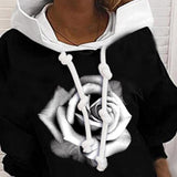 Women Hoodies New Loose Printed Digital Sweatshirt