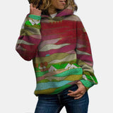 Fashion Hoodies Women Printed Village Sweatshirt