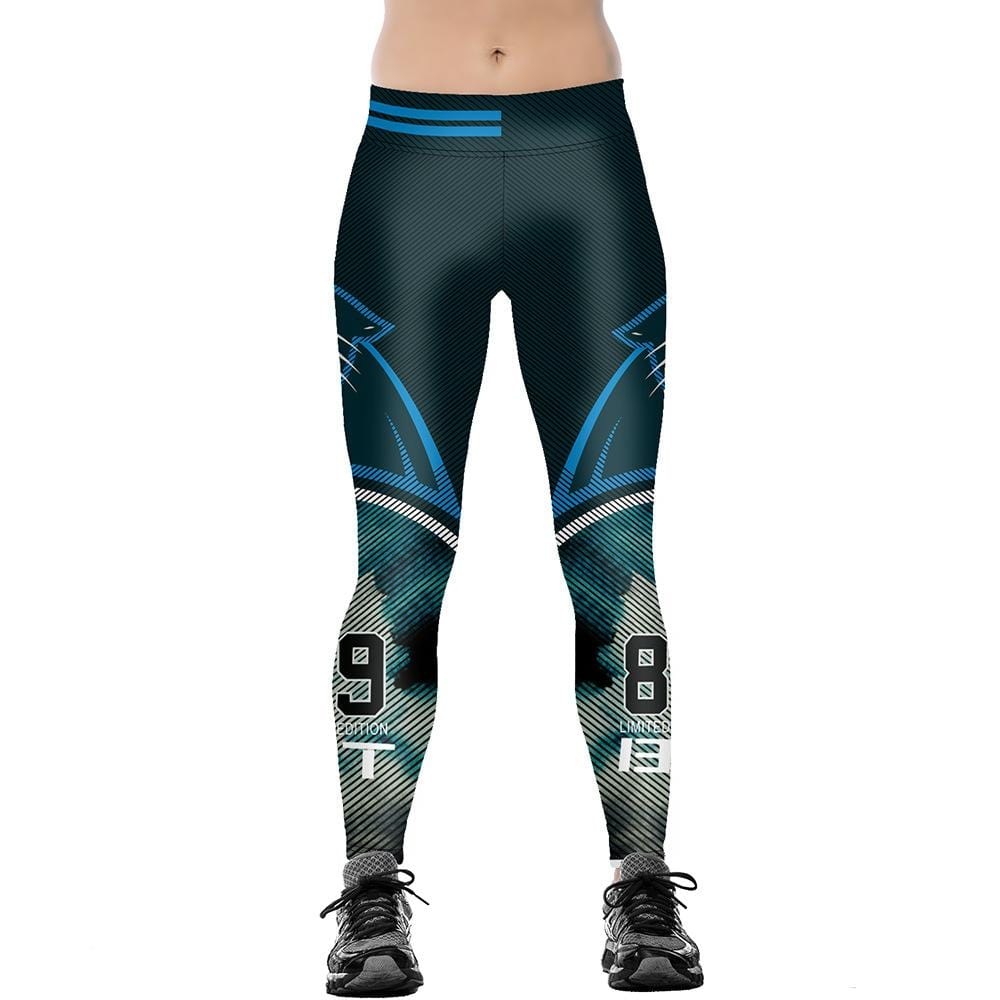 Carolina Panthers Digital printing Fitness Leggings Women Pants