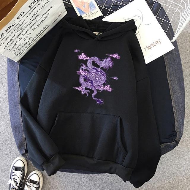 Dragon Print sweatshirt Women hoodie Cute Hip hop Oversized Womens Tops Clothes