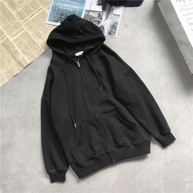 New Autumn Casual loose cotton sweatshirt women Thick Hooded coats Winter Long Sleeve hoodies Drawstring Colthing