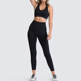 2 Piece Set Women Tracksuit Seamless Yoga Suits Dense Fabric Fitness Gym Clothing Sports Bras Leggings Workout Clothes For Women